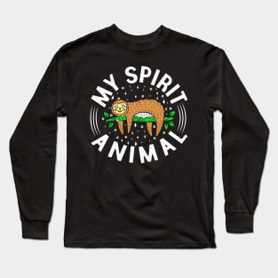 Spirit Animal Sloth Long Sleeve T-Shirt